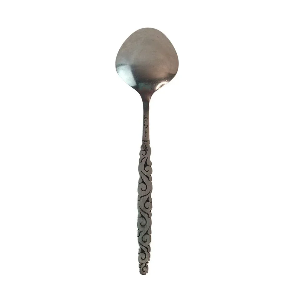 International Lyon Florentine Scroll Stainless Steel Serving Utensils 6 Pcs Spoo